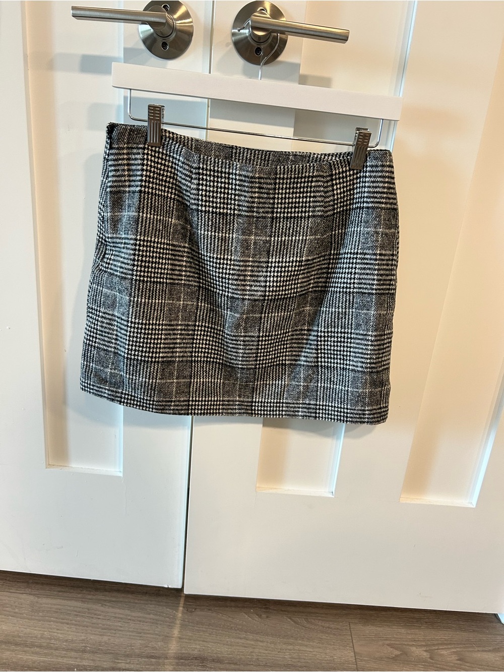 Forever 21 Black & White Plaid Mini Skirt